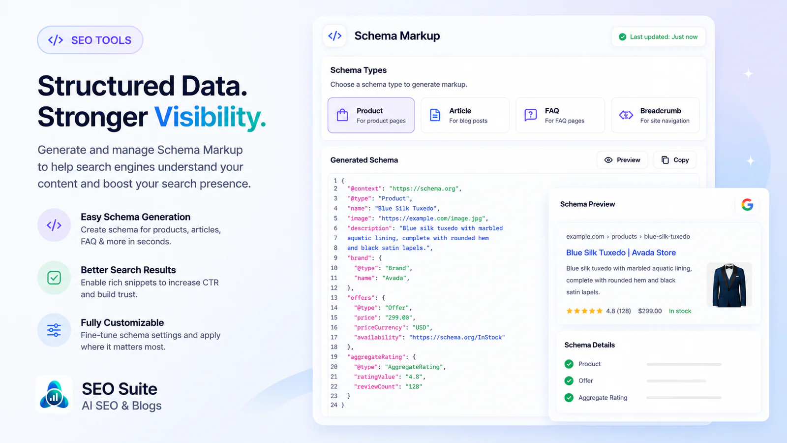 Schema Markup interface